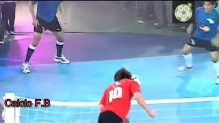 Messi and Tevez vs Crespo and Maradona Playing Tennis, Football and Juggling Skill