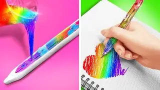 EASY AND FUN DRAWING HACKS ||First to Finish Art School Wins By 123 GO! LIVE