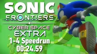 Sonic Frontiers: Cyber Space Extra 1-4 Speedrun in 24.59