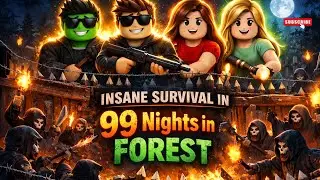 99 Nights of Fear in the Haunted Forest | Roblox Survival Stream (Portrait)