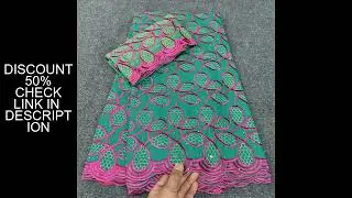 7yards Swiss Voile Lace In Switzerland Lace Fabric 2025 High Quality African Cotton Stones Lace Fabr