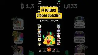 Dropee Question of the day answer 🔥15 October Dropee Question of the day answer🔥 Dropee daily Code