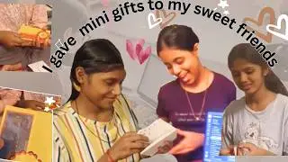 #Today I gave gifts to my sweet friends because I met them after one year. They was surprised.