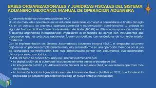 Estructura del sistema aduanero mexicano 2.3
