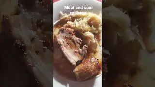 Austrian traditional 🇦🇹 food meat and sour cabbage