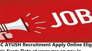 APPSC 2021 MEDICAL OFFICER AYUSH VACANCY
