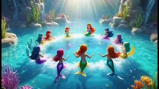Mermaids Splashing in the Sea 🧜‍♀️🌊 | Fun Ocean Song for Kids | Magical Nursery Rhyme