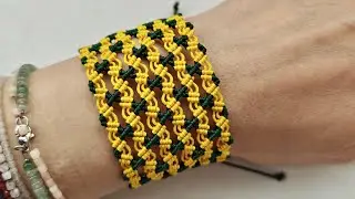 DIY Macrame Cuff Bracelet | Step by step tutorial | #diy #macrame #bracelet