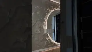 Minimalist Sculpted Mirror Wall That Blends Nature&rsquo;s Raw Texture with Modern Interior Elegance