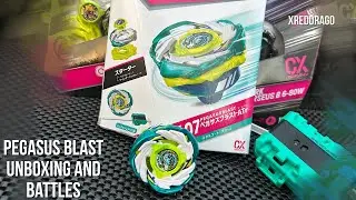 Beyblade x | Pegasus Blast unboxing & Battles 