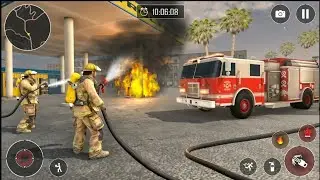 Fire Truck Simulator Gameplay 🚒🔥 | Gas Station Car Crash Fire Emergency 💥💦 | Fast Extinguish Mission