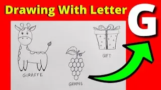 Drawing for Kids Easy | Drawing Pictures That Start with G | How to Draw