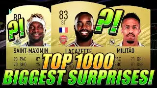 BIGGEST SURPRISES FROM THE FIFA 21 TOP 1000 RATINGS! FIFA 21 Ultimate Team