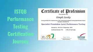 ISTQB Performance Testing Certification Journey