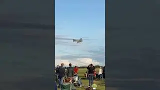 Duxford evening Airshow the ex USAF ww2 bomber the B-17 Flying Fortress with a topside pass !