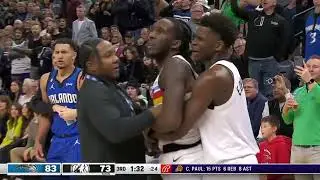 The Magic And T-Wolves Get in A HUGE Brawl