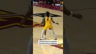 Michigan State's Jeremy Fears Jr. was given a technical foul on this play 👀 #basketball #spartans