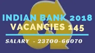 Indian Bank Jobs 2018