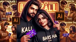 Happy Chocolate day AI ফটো এডিটিং 😲 | Chocolate day Wala AI Photo kaise banaye | Bing AI