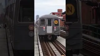 R68 N Line Subway Car Departing the Station #R68 #NLine #NTrain #NYCSubway #MTASubway #NYCTransit