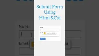 Submit form using html and css.. how to create a submit form #html #css #frontend #webdevelopment