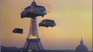 Vintage DHL TV commercial, star wars themed flying vans
