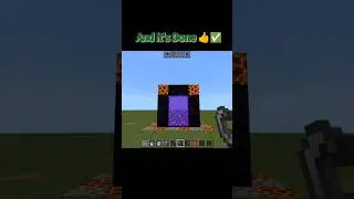 Quick Nether Portal Building Tutorial👍😎 | #shorts #minecrafttutorial