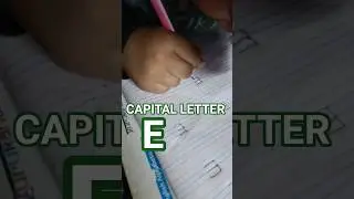 How To Write Easy Capital Letter E #viralshort #alphabets #learning #easy @dikshitstar610 ✍️👍