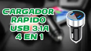 Cargador Rapido Automovil Usb Voltimetro Amperimetro Geobyte