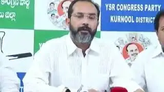 Kurnool YSRCP Leader Hafeez Khan in Press meet