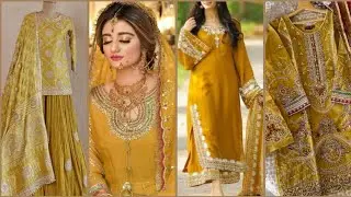 Soo Beautiful & Gorgeous Yellow Colour Party Wear Wedding Dress Designing Ideas 2026