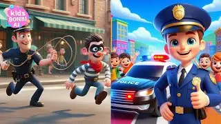 Brave Police Protecting Us | Fun 3D Animated Kids Song | Kids Bonbi AI