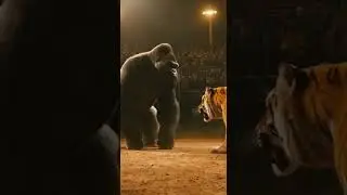 Another Predator stepped in against The Gorilla 😱#wildlife #gorilla #shorts