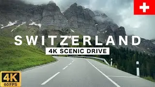 SWISS🇨🇭ALPS | Relaxing Countryside Drive | Alpine Village Tour on a Cloudy Day | Epic Roadtrip in 4K