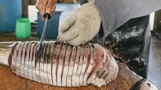 CUTTING MASTER🔥King Mackerel Fish Slicing #fishcutting #fastcutting #seafood #fishing 