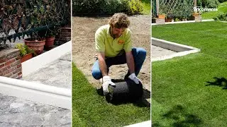 Jardín en la terraza con tepe natural // Jardín en la terraza paso a paso con Bricomania