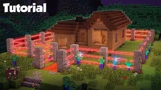 Minecraft: Как построить деревянный дом, защищенный от мобов (безопасный дом из редстоуна)