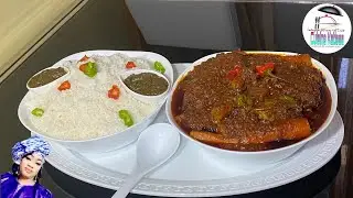 Thiou Diw Tirr kong Fumé /Sauce huile de palme avec poisson fumé et poisson frais
