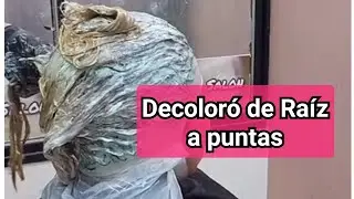 Decolore las puntas primero , luego las ra&iacute;ces 