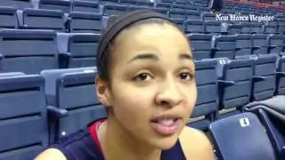 Kiah Stokes reacts to being finalist for Senior CLASS Award