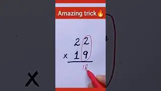 22 &times; 19 ?? Trick you should know #math #tricks #shorts