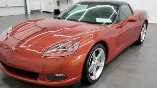 DAYTONA SUNSET ORANGE METALLIC CHEVY CORVETTE 2005 GLASS ROOF WALK AROUND REVIEW 11440Z SOLD! SUMMIT