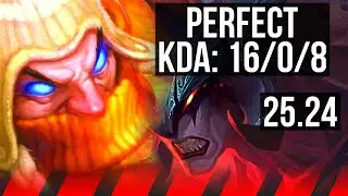 SINGED vs AATROX (TOP) | Perfect KDA: 16/0/8 | EUW Master | 25.24