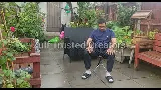 Folding tripod stool seat backpacking hiking