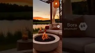 Luxury Living Room Ambience - 4K Relaxing Fireplace & Nature Views🔥