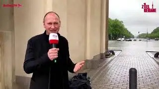Perry Bräutigam im Interview am Brandenburger Tor