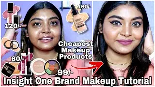 Insight Cosmetics One Brand Makeup Tutorial ❤️🌸 || Under 170/- || Style n tips by puja🌸