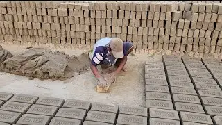Best Worker Amazing Working ClayBricks Making#muddy  #amazing #perfect #handy #brickwork #skills
