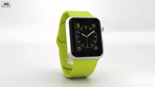 Apple Watch Sport 38mm Silver Aluminum Case Green Sport Band MJ2U2