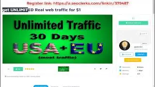 get UNLIMITED Real web traffic for $1 on seoclerks